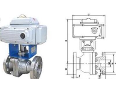 法兰电动切断球阀 ZDRR系列电动球阀